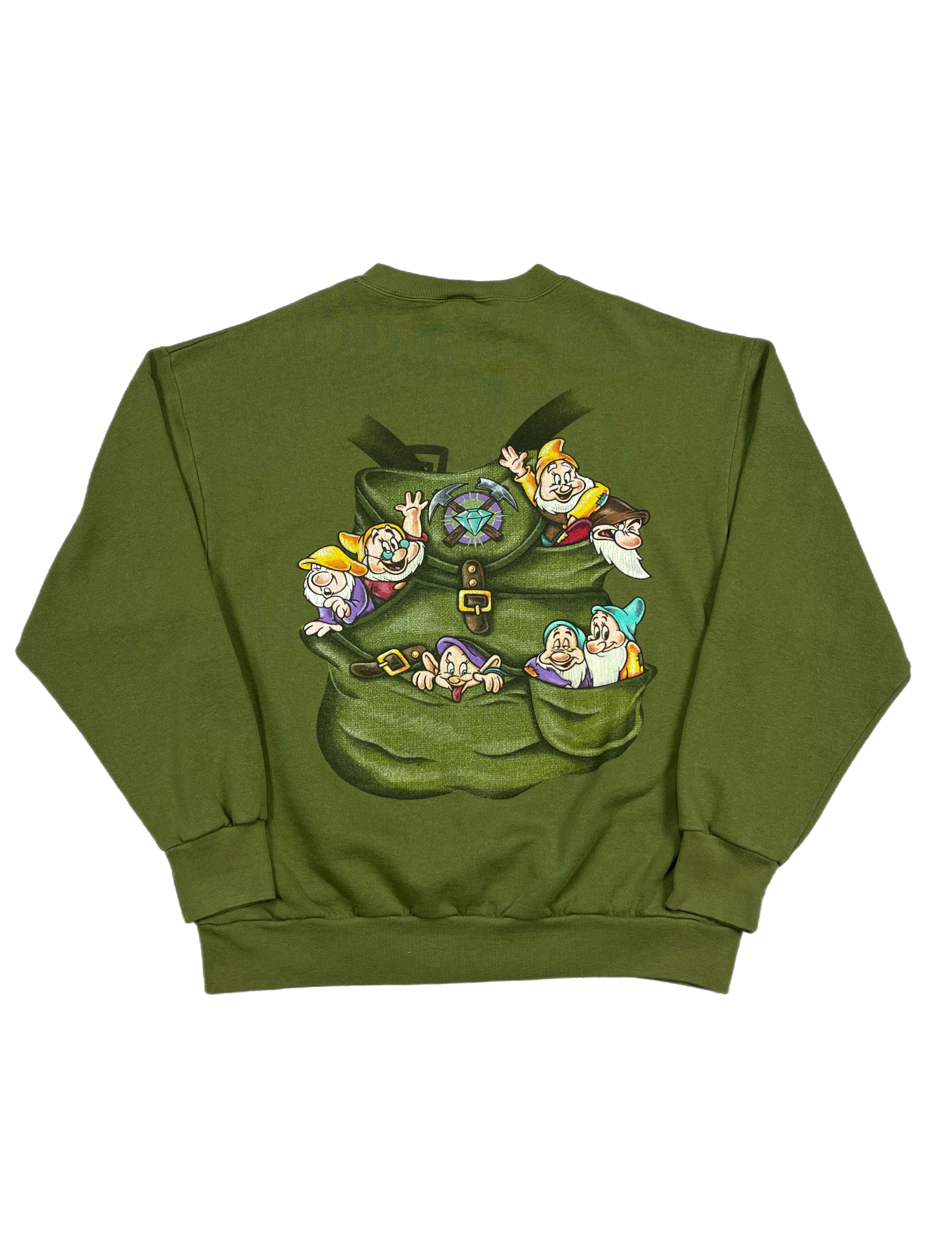 Vintage 90s Snow White Dwarves Backpack Sweater - XL