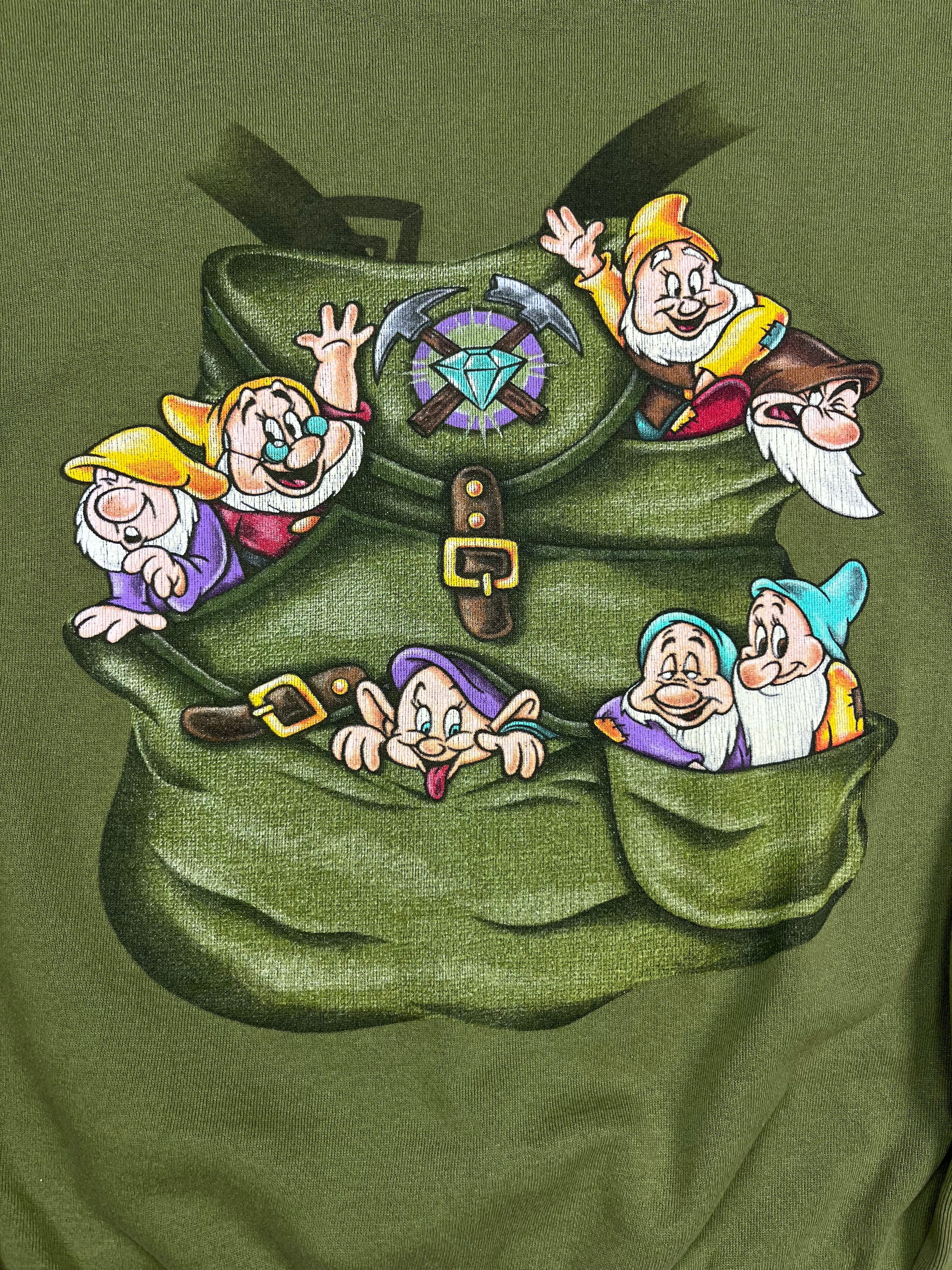 Vintage 90s Snow White Dwarves Backpack Sweater - XL