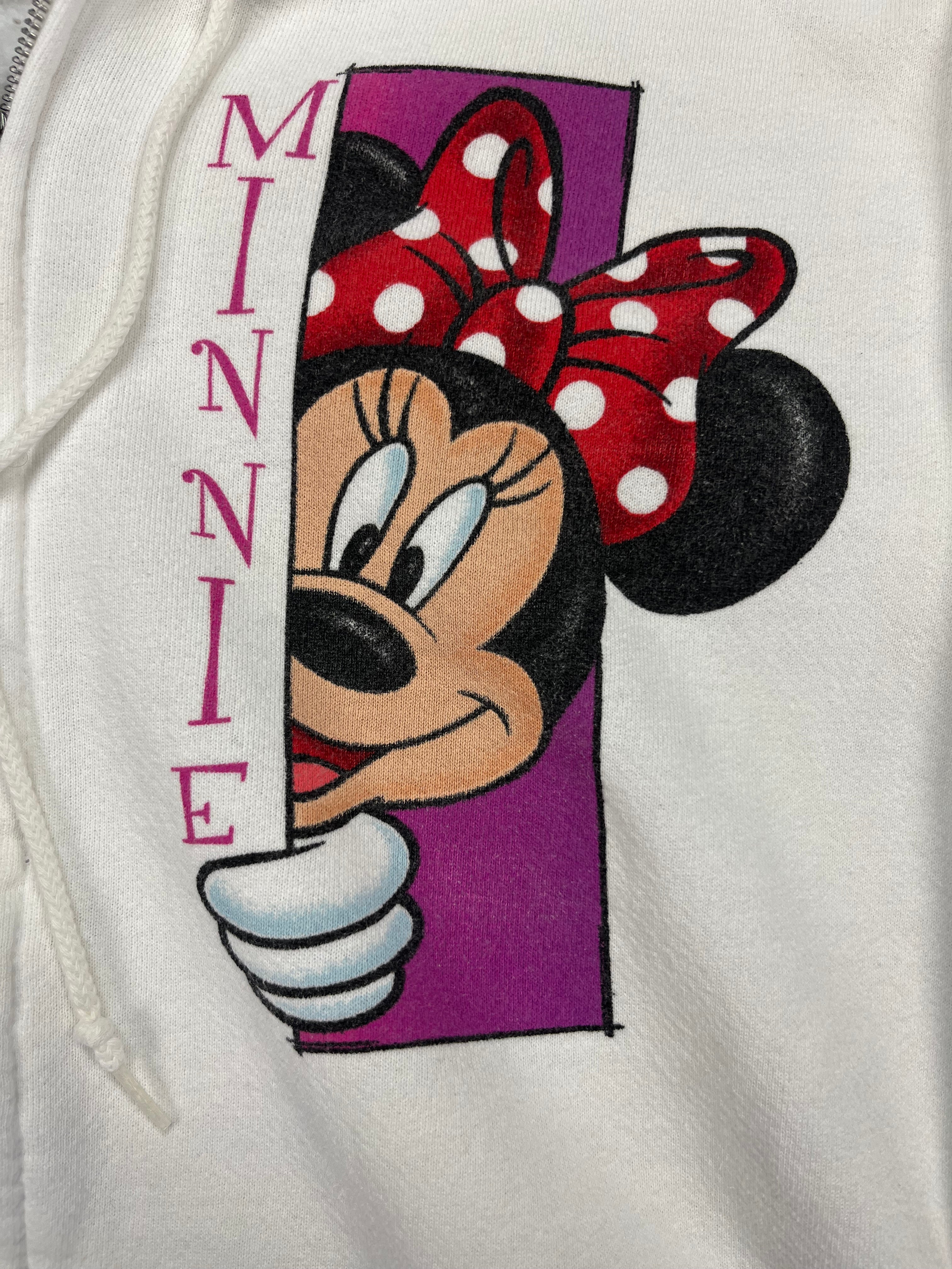 Vintage 90s Minnie Mouse Zip up Hoodie - L