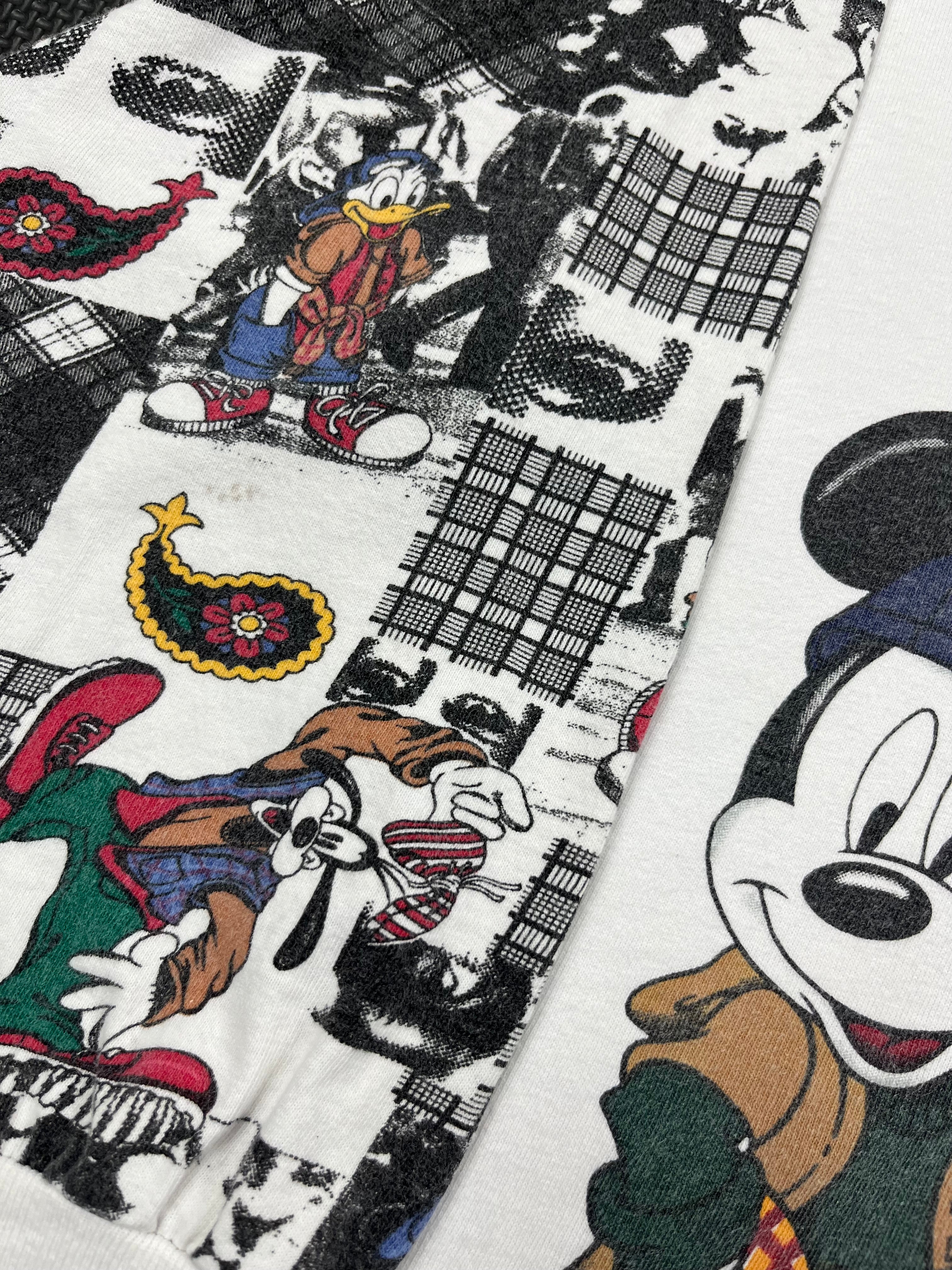 Vintage 90s Mick & Friends long Sleeve Hooded Shirt -M