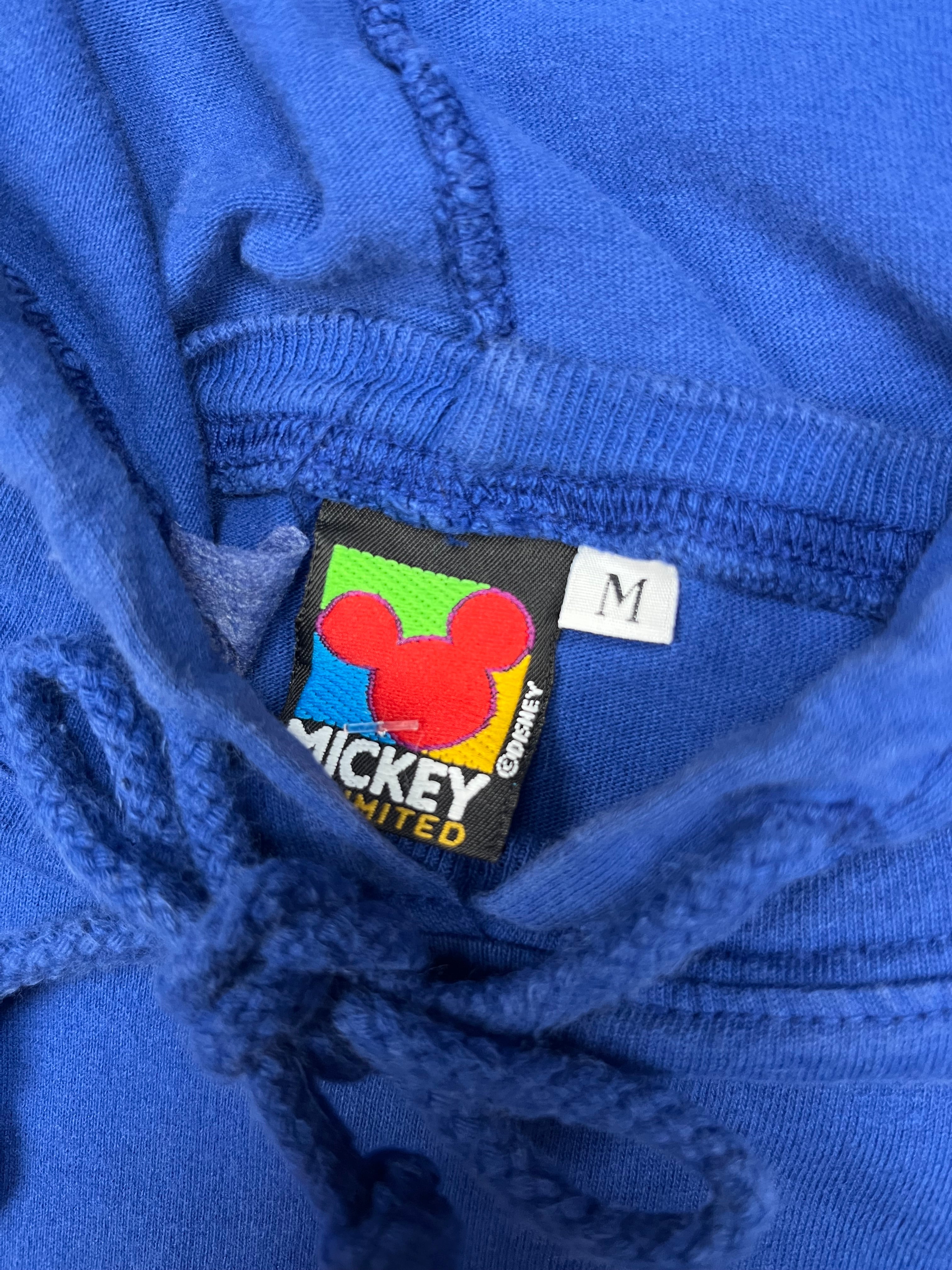 90s Mickey Sailing Crew Long Sleeve Hooded shirt - M