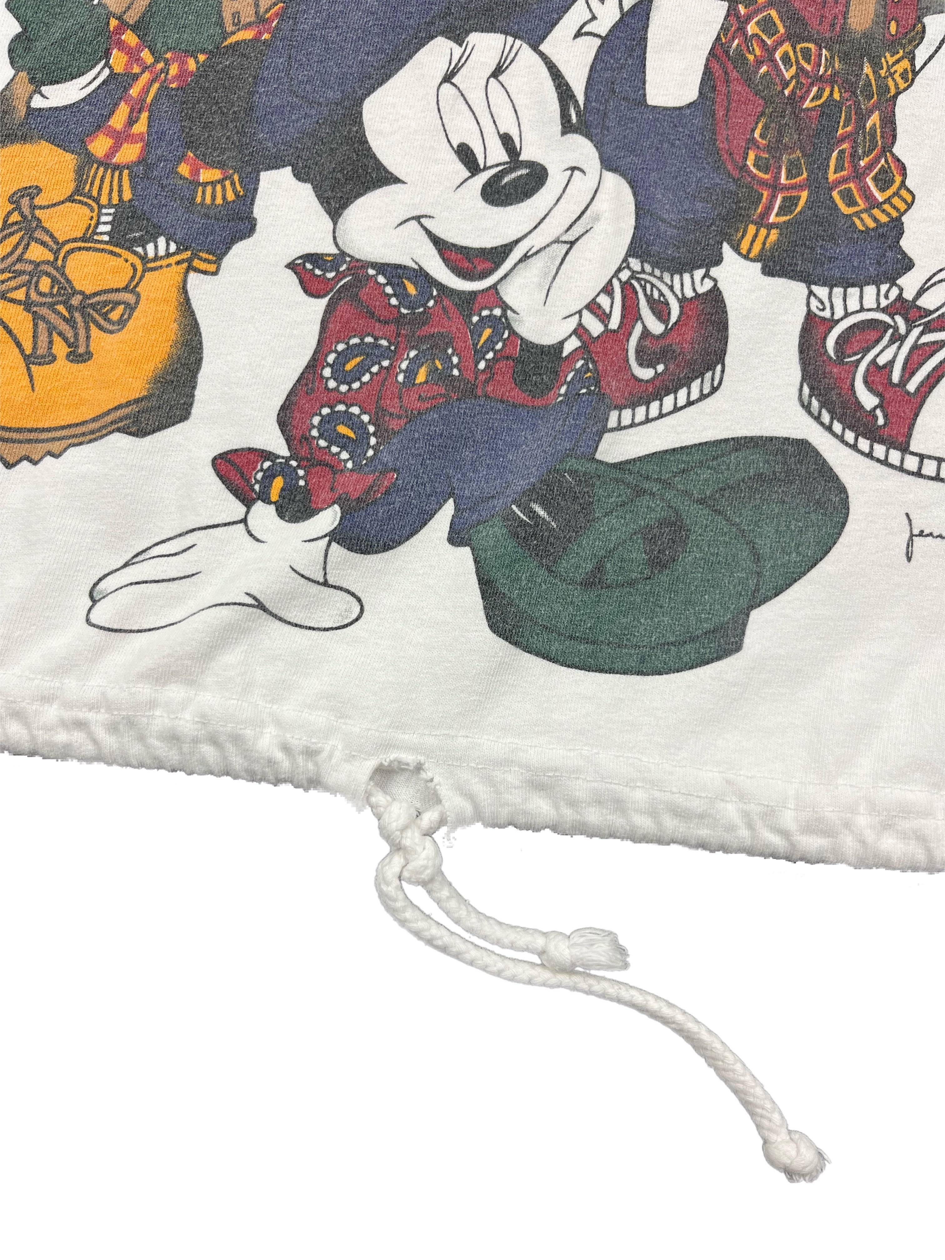 Vintage 90s Mick & Friends long Sleeve Hooded Shirt -M