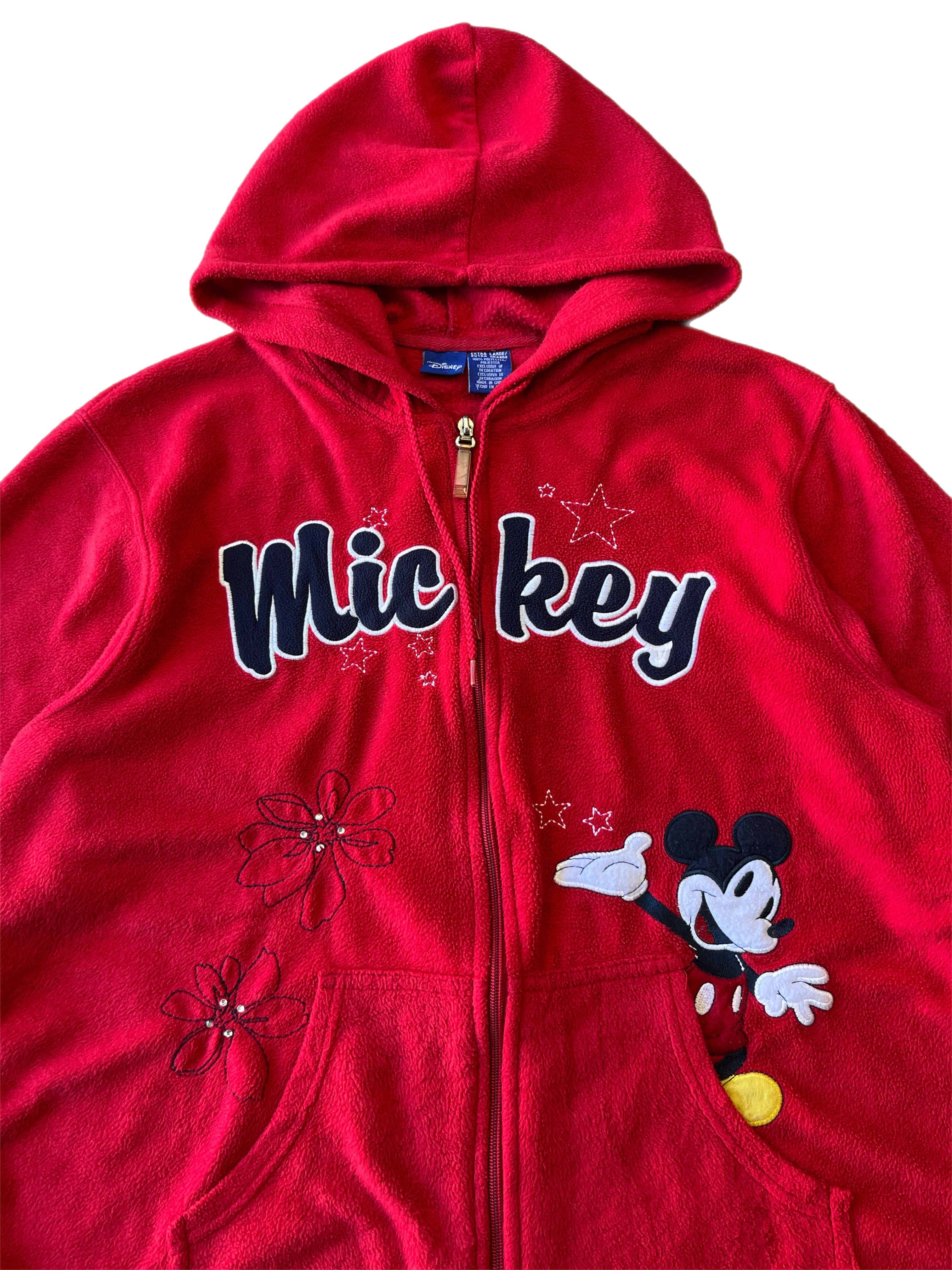 Vintage 00s Mickey Full Zip Hoodie- Women’s XL