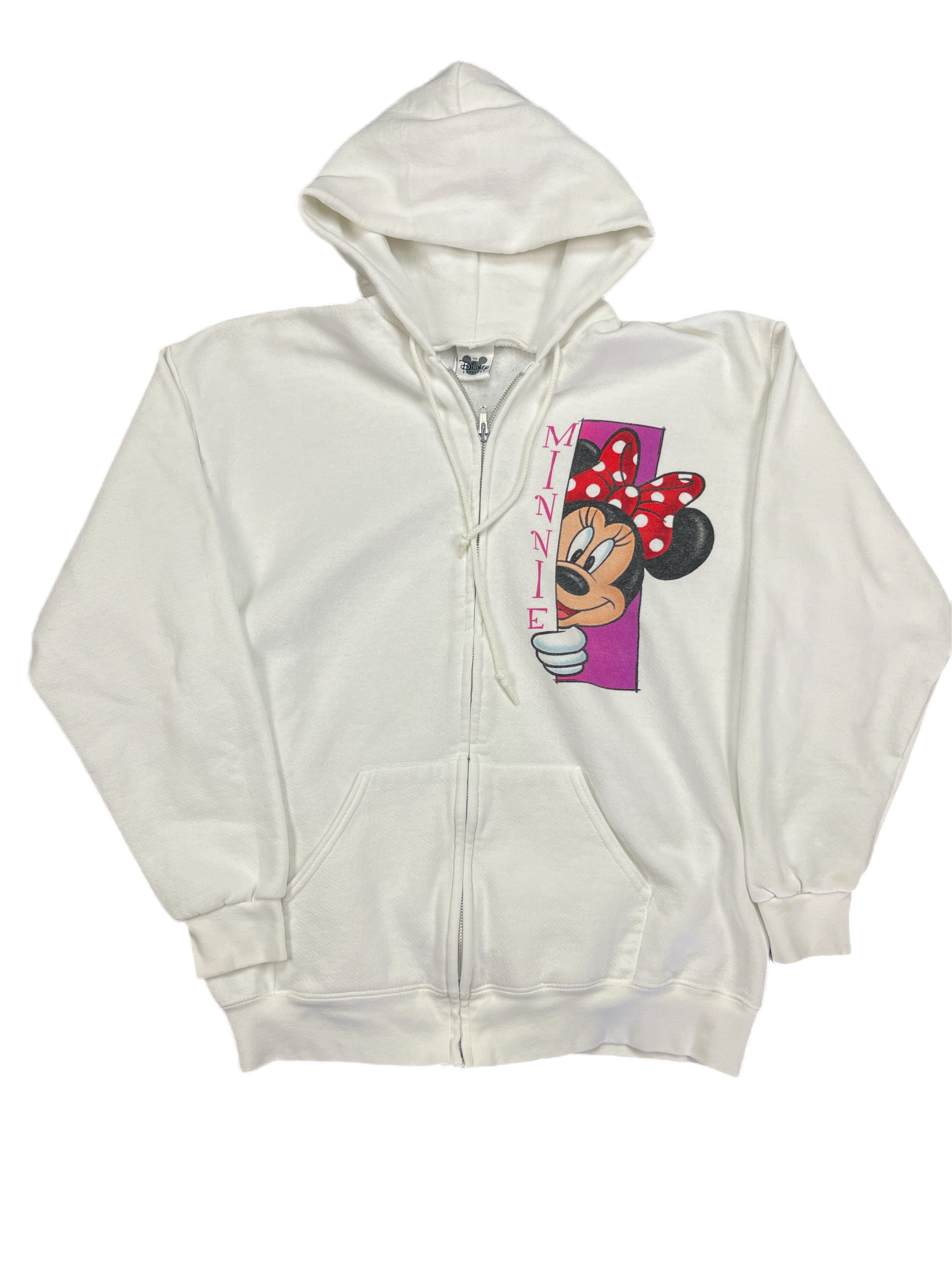 Vintage 90s Minnie Mouse Zip up Hoodie - L