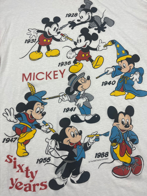 80s Mickey Through The Years “Sleep” Shirt - L