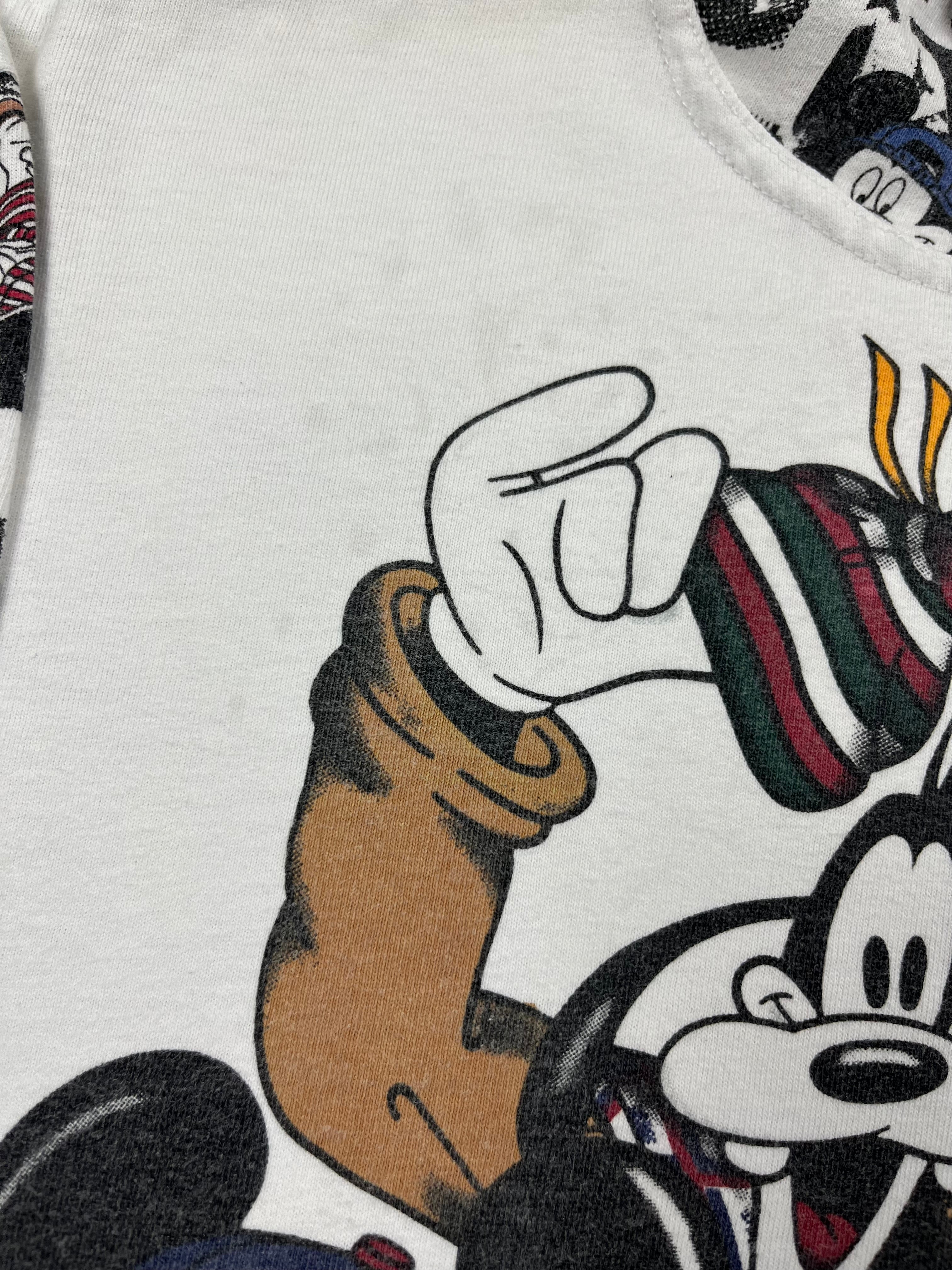 Vintage 90s Mick & Friends long Sleeve Hooded Shirt -M