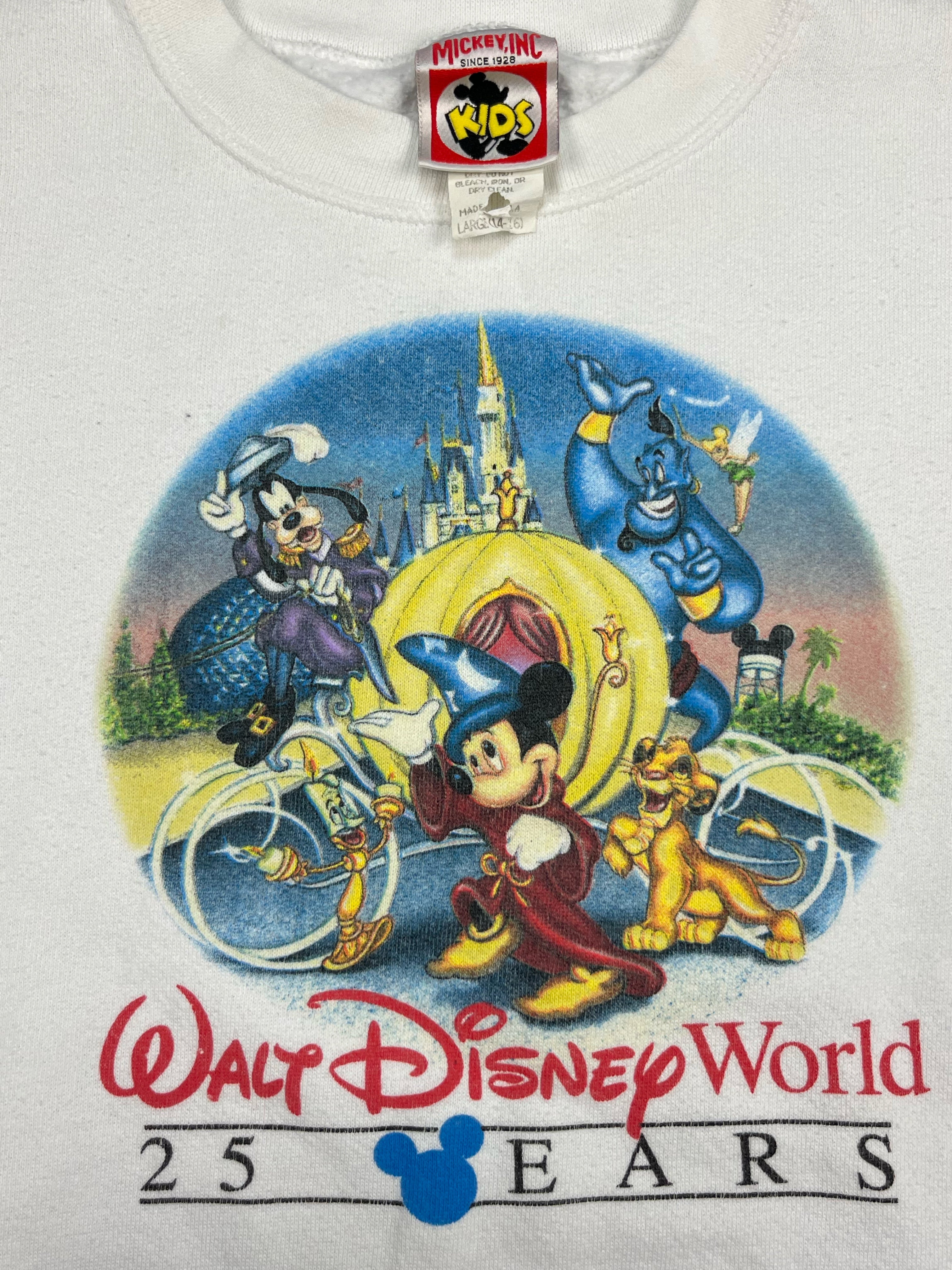 Vintage 90s WDW 25th Anniversary Sweater - Kids L