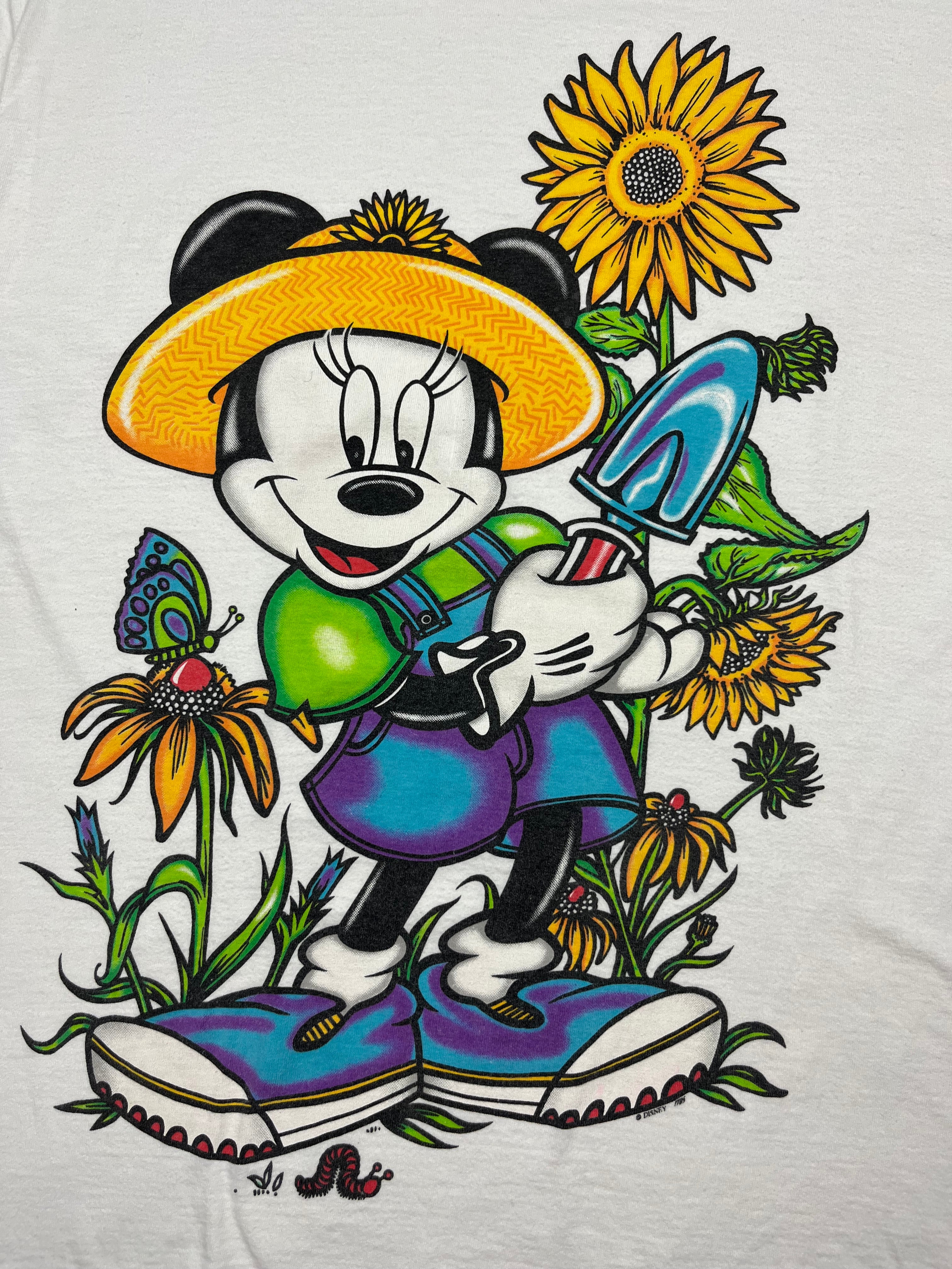 90s Minnie Mouse Gardening Shirt - OSFA