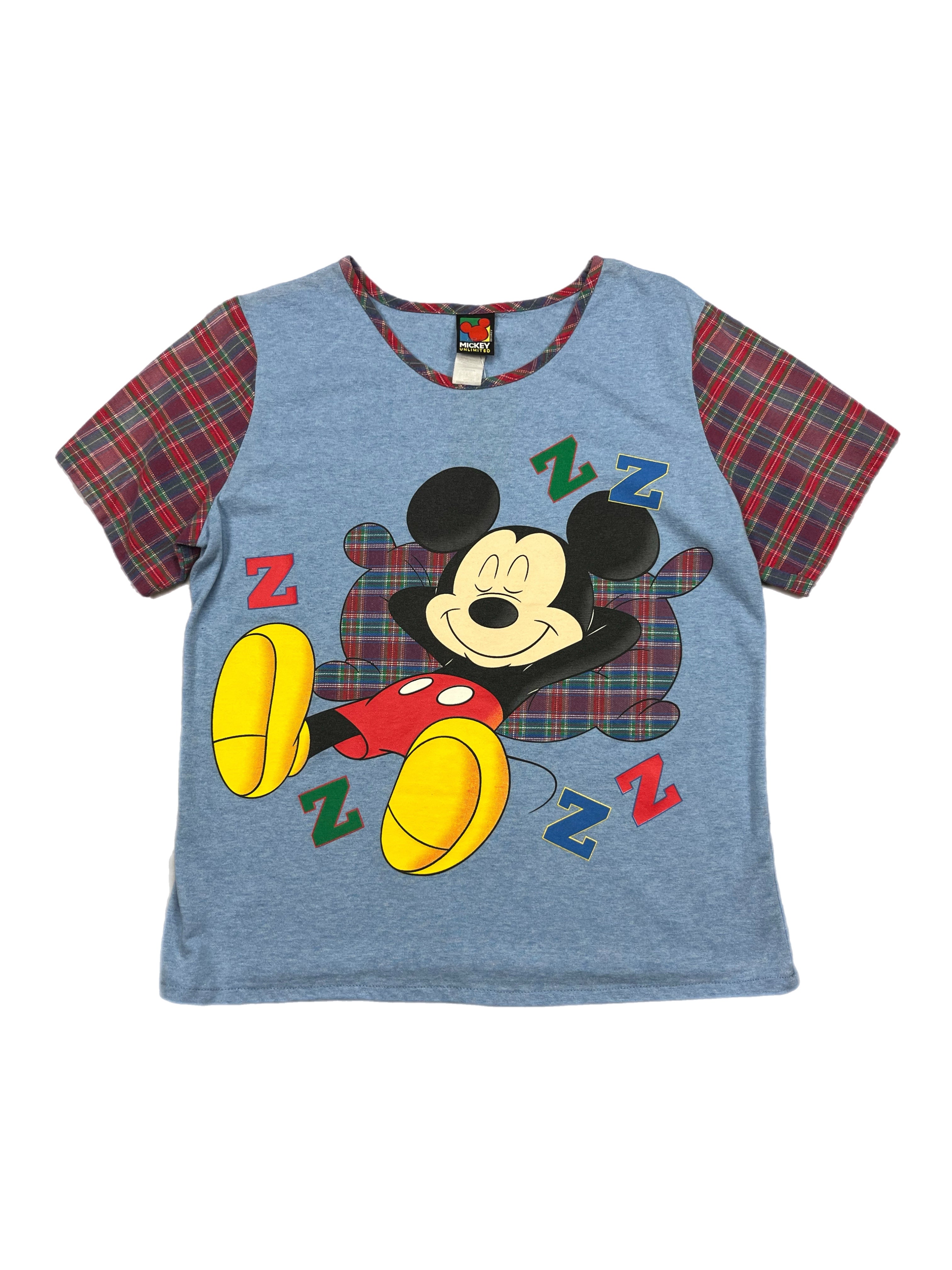 90s SleepingMickey Mouse Shirt - S