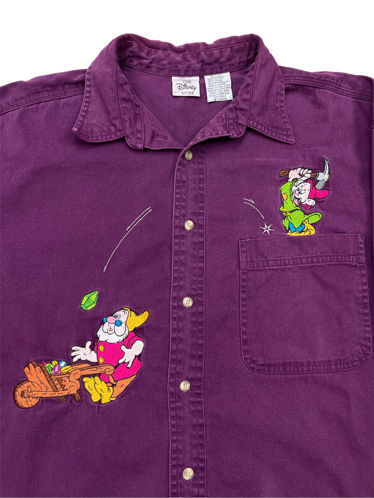 90s Dopey Embroidered Button Up - XL