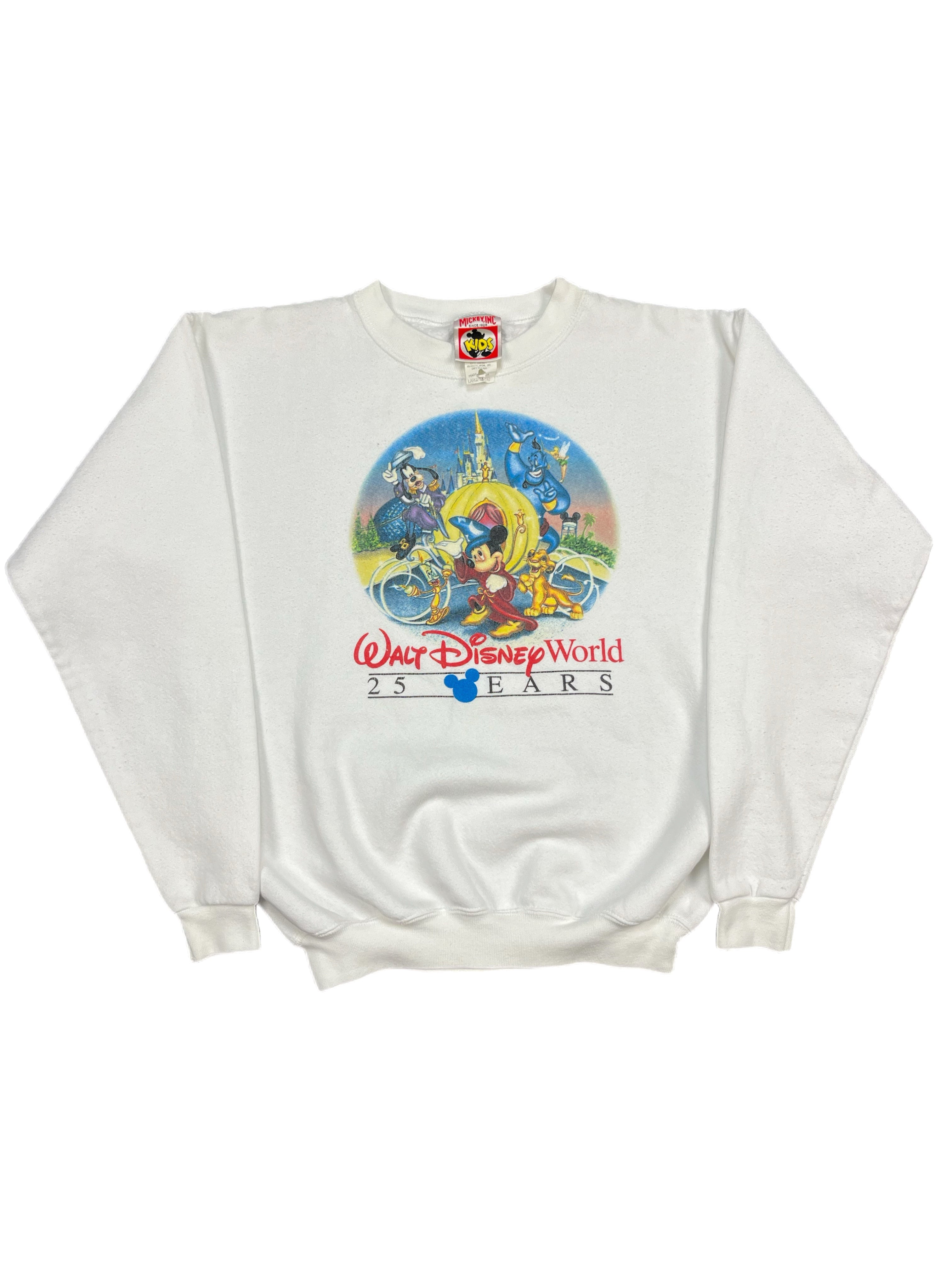 Vintage 90s WDW 25th Anniversary Sweater - Kids L